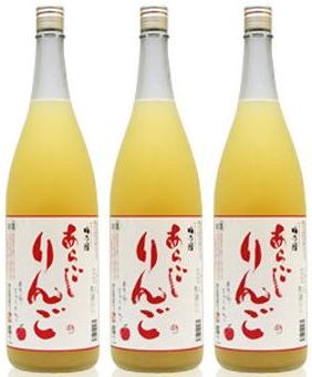 楽天石巻市　酒の藤原屋　楽天市場店梅乃宿　あらごしりんご酒　7度　1800ml×3本セット【リンゴ酒】【林檎酒】【梅の宿】【リンゴリキュール】