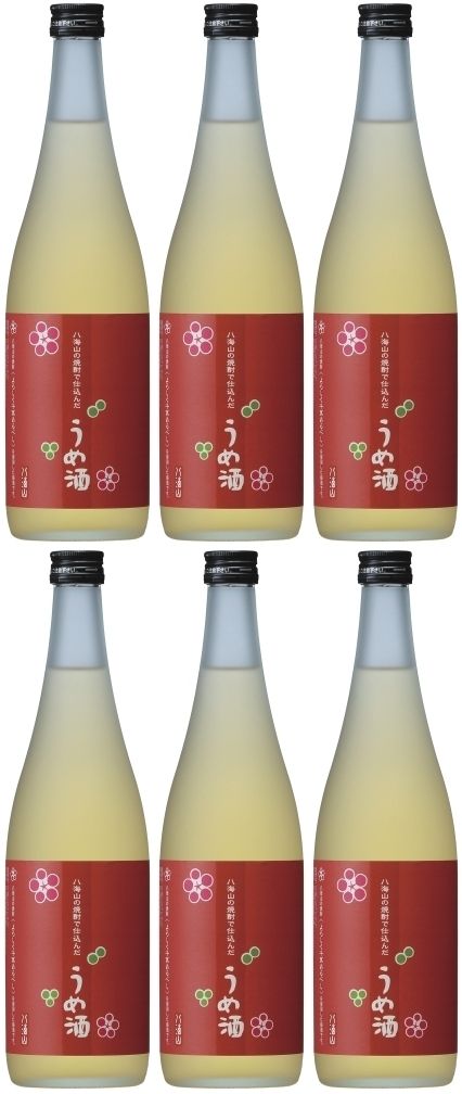 八海山の焼酎で仕込んだ梅酒　14度　720ml×6本セット！【赤ラベル】※ギフト対応不可商品