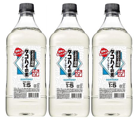 強炭酸水ペットボトル500ml×12本！こだわり酒場のタコハイの素 1,800ml×3本セット！ 合計3本セット＋強炭酸水12本！