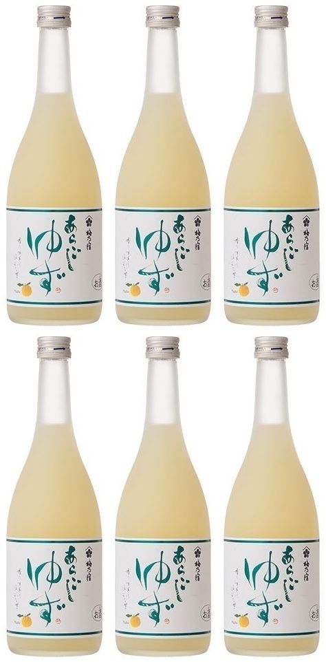 【柚子酒】梅乃宿　あらごしゆず　720ml×6本セット 　【梅の宿】【梅乃宿酒造】【ゆずリキュール】