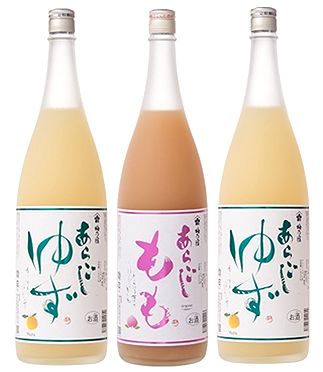 梅乃宿　あらごしゆず酒　2本あらごしもも（桃）　1本1800ml×3本セット【柚子酒】【梅の宿】【梅乃宿酒造】【ゆずリ…