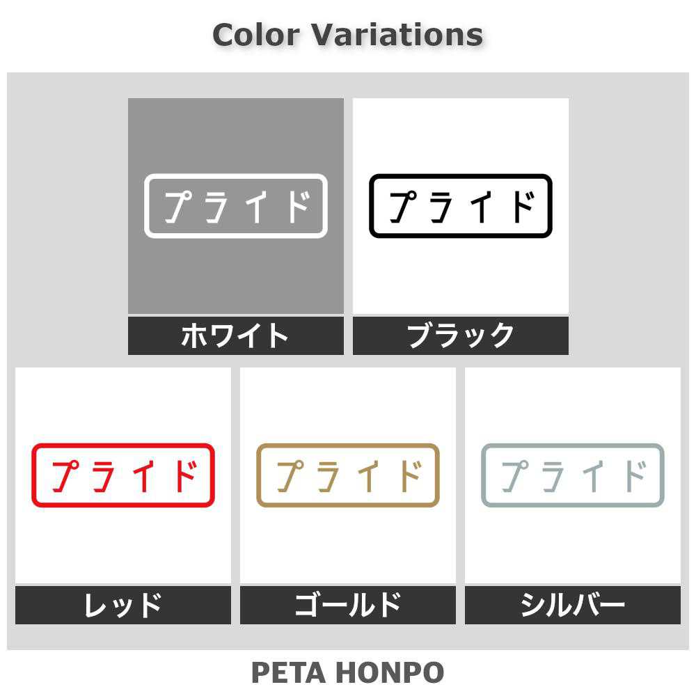 カッティングステッカー プライド スキル 職人 こだわり 自尊心 格好いい カタカナ 誇り 特大 大きい 2