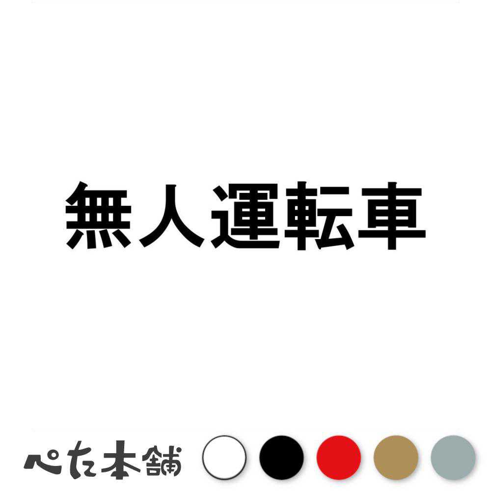 カッティングステッカー 無人運転車 車 バイク トラック 電気自動車 自動運転 危険 先進 テスラ 日産 おもしろ 特大 大きい