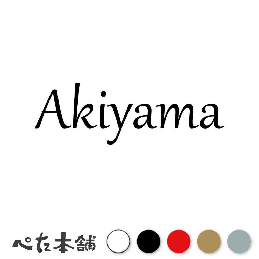 カッティングステッカー Akiyama 秋山 あきやま 苗字 名字 姓 名前 表札 ローマ字 英語 ネームプレート 看板 シール ステッカー 特大 大きい