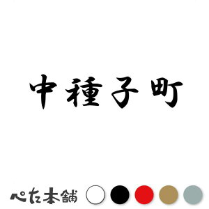 カッティングステッカー 中種子町 鹿児島県 市区町村 漢字 かっこいい 住所 都道府県 中種子町 特大 大きい