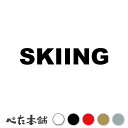 カッティングステッカー SKIING スキー シール 英語 スポーツ 雪山 特大 大きい
