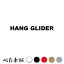 カッティングステッカー HANG GLIDER ハンググライダー シール 英語 スポーツ 特大 大きい 698円