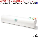 【ライブエントリーでポイント最大10倍】タウパーミートペーパー 大 白 ミシン目 無 600mm×100m×4本/ケース 50272