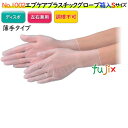 エブケアプラスチックグローブ 箱入 半透明 NO.1002 Sサイズ 3000枚(100枚×30箱)/ケース【PVCグローブ】【プラスチックグローブ】(3)