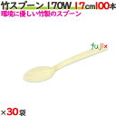 竹スプーン 170W 17cm バラ 3000本(100本×30袋)/ケース 【たか印】 【使い捨て】 【スプーン】 【エコ】 【170mm】