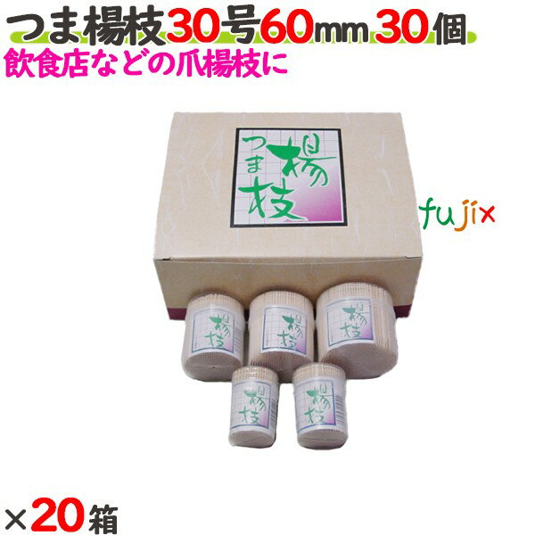 つま楊枝 30号 60mm 600個（30個×20箱）／ケース 【たか印】 【業務用】 【楊枝】 【6cm】