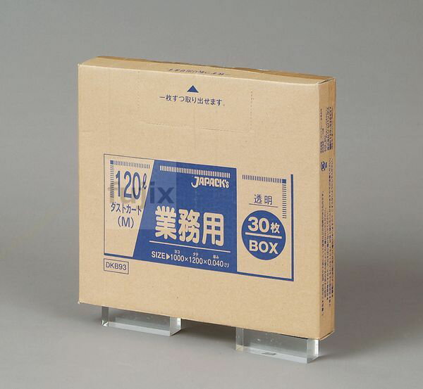 ダストカート BOX 120L LLDPE 透明 0.04mm 180枚／ケース DKB93 ジャパックス