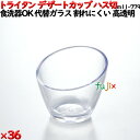 デザートカップTR ハス切 透明 トライタン製(PCT製)36個セット 【代替ガラス】M11-779