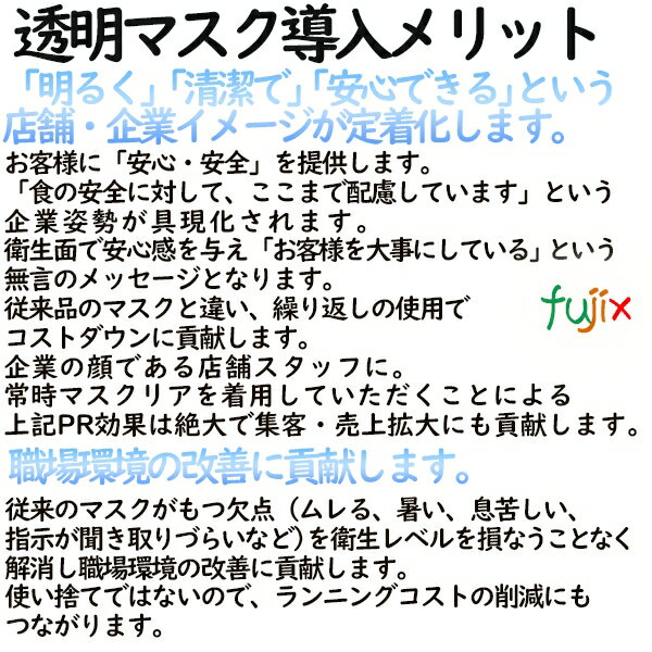 【ポイント5倍 要エントリー】ウィンカム ヘッドセットマスク 5pc　ホワイト　W-HSM-5W(5個入)×1箱 透明マスク 2