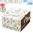 デコレーションケーキ箱 H120 TSD ボヌール 4.5号 100個/ケース O40420 ケーキ箱 業務用