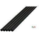 アイスコーヒー用 ストレートストロー 4.5mm×21cm 包装なし 黒色 20000本(1000本×20小箱)/ケース わらおstraw 377