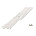 ジュース用ショート ストレートストロー 6mm×17cm 紙包装 白色 10000本(500本×20小箱)/ケース わらおstraw 394