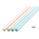 ジュース用 ストレートストロー 6mm×21cm 包装なし ストライプ白地 10000本(500本×20小箱)/ケース わらおstraw 515