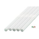 ジュース用セミロング フレックスストロー 6mm×25cm 包装なし 白色 6000本(500本×12小箱)/ケース わらおstraw 523