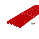 ジュース用 フレックスストロー 6mm×21cm 包装なし 赤色 10000本(500本×20小箱)/ケース わらおstrawバイオマス25 B482