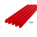 タピオカ蓋突刺し用 片先斜めストロー 10mm×21cm 包装なし 赤色 4000本(200本×20小箱)/ケース わらおstrawバイオマス25 B778