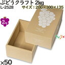 ぶどう 化粧箱 L-2528 ぶどうクラフト 2kg 50個(10×5)/ケース フルーツ用 ギフト用 ギフトボックス 紙箱 果物箱 贈答用 青果用 果物用 ダ...