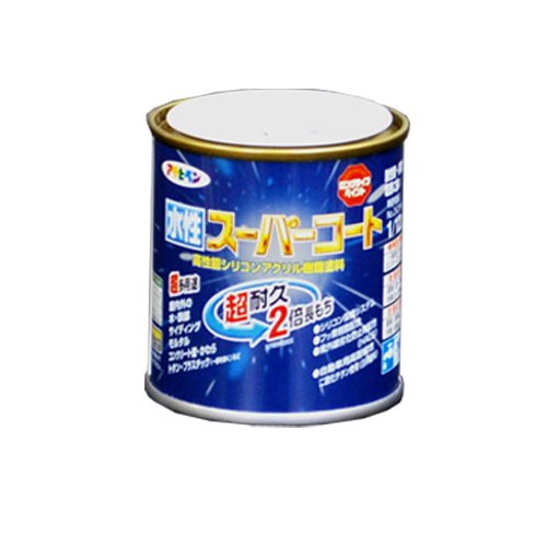アサヒペン ペンキ 水性スーパーコート 水性多用途 ミルキーホワイト 1/12L【北海道・沖縄・離島配送不可】