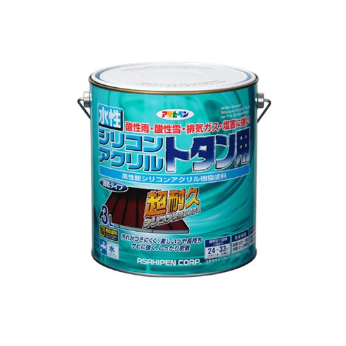 Rakuten - アサヒペン 水性シリコンアクリルトタン用 緑 3L【北海道・沖縄・離島配送不可】