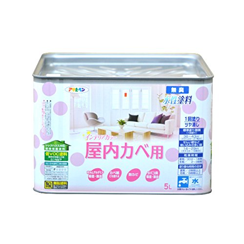 ●カラー:ミルキーホワイト●乾燥時間:夏期/30分~1時間、冬期/2~3時間●標準塗り面積:1回塗り36~43平米(タタミ8~18枚分)●標準塗り面積(吸込みの多い面):14~29平米(タタミ8~18枚分)●揮発性有機化合物の建築基準法対応区分:ランク F☆☆☆☆