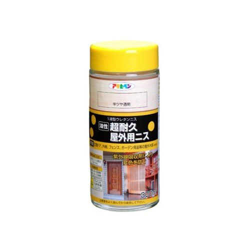 樂天商城 - アサヒペン 油性超耐久屋外用ニス 300ML 半ツヤ透明【北海道・沖縄・離島配送不可】
