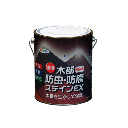 塗料, 修補材料, 各種素材 - アサヒペン 油性木部防虫・防腐ステインEX 1.6L ウォルナット【北海道・沖縄・離島配送不可】