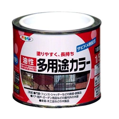 ●規格:1/5L●色:アイボリー●乾燥時間:夏期4~6時間、冬期10~15時間●標準塗り面積:【1回塗り】1.3~2.0平米(タタミ0.8~1.2枚分)●紫外線吸収剤（UVA）、紫外線劣化防止剤（HALS）配合により耐久性に優れた塗料です。●サビドメ剤を配合していますので、サビの発生を防ぎます。●タレにくいのでたいへん塗りやすく、きれいに仕上がります。また、1回塗りで酸性雨・塩害・排気ガスに強い塗料です。【注意事項】●うすめ方：塗りにくいときはペイントうすめ液(10%以内)でうすめて下さい。●乾燥時間：夏期/4〜6時間　冬期/10〜15時間●標準塗り面積：【1回塗り】1/5L 1.3〜2.0平米（タタミ0.8〜1.2枚分）/0.7L 4.5〜7.0平米（タタミ2.7〜4.2枚分）/1.6L 10〜16平米（タタミ6〜9枚分）/5L 32〜50平米（タタミ20〜30枚分）