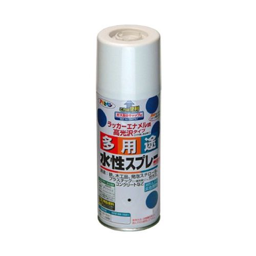 ●色:アイボリー●容量:420ML●塗り:2回塗り、水溶性アクリル樹脂塗料●乾燥時間:夏期/40~50分 冬期/1~2時間●標準塗り面積:【2回塗り】420ml:0.8~1.4平米 (タタミ 0.5~0.9枚分)● タレにくく、きれいに仕上がります。 ● 油性塗料や、発泡スチロールに塗っても下地を侵さず、いろいろな素材に使用できます。 ● 乾燥前には水ぶきで落とせて、いったん乾くと日光や雨に強い。 ● フロンを使用せず、消防法上の非危険物スプレー。 ● 使用後、安心して捨てられるガス抜きキャップ付。(特許No.2941761)● 鉛・クロム化合物を使用していない安全な塗料です。 ● 回しやすいパターン変更ノズル付(だ円吹き)【注意事項】● 乾燥時間：夏期/40〜50分　　冬期/1〜2時間。●標準塗り面積：【2回塗り】300ml：0.6〜1.0平米 (タタミ 0.4〜0.6枚分) /　420ml：0.8〜1.4平米 (タタミ 0.5〜0.9枚分)●容量：420ml、300ml