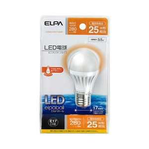 エルパ LED電球 E17口金 全光束280lm(3．5Wミニクリプトンタイプ) 電球色相当 elpaball LDA4L-H-E17-G407【代引不可】