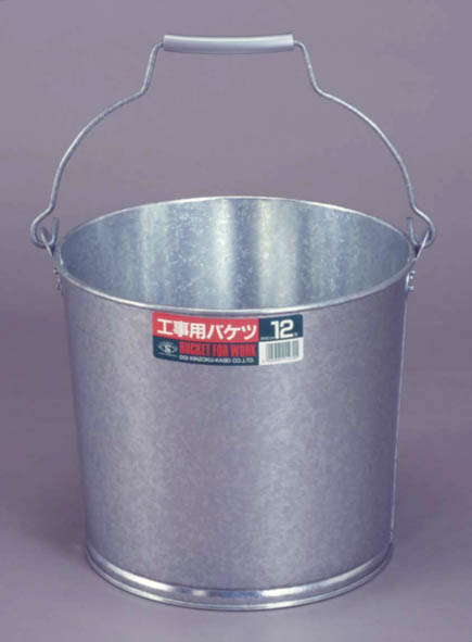 日本製 Japan 土井金属化成 工事用バケツ 12型 〔まとめ買い20個セット〕 【代引不可】【北海道・沖縄・離島配送不可】