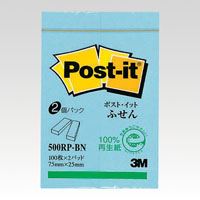 （まとめ買い）スリーエム 再生紙ふせん ブルー 500RP-BN 00031453 〔10個セット〕