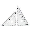 (まとめ買い)レイメイ藤井 白黒三角定規 ホワイト APJ251W 00291175 〔10本セット〕【北海道・沖縄・離島配送不可】