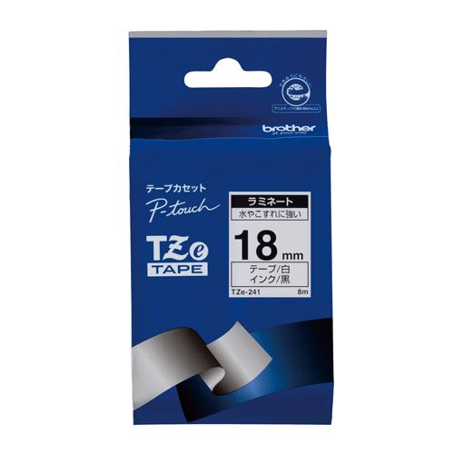 (まとめ買い)ブラザー ピータッチテープ18mm白/黒 TZE-241 00009736 〔3個セット〕【北海道・沖縄・離島配送不可】 (まとめ買い)ブラザー ピータッチテープ18mm白/黒 TZE-241 00009736 〔3個セット〕【北海道・沖縄・離島配送不可】