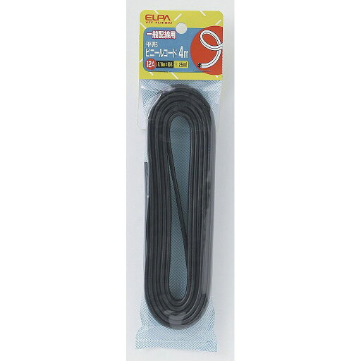(まとめ買い)ELPA 1.25コード4M VFF-4LH(BK) 〔×5〕【北海道・沖縄・離島配送不可】 (まとめ買い)ELPA 1.25コード4M VFF-4LH(BK) 〔×5〕【北海道・沖縄・離島配送不可】