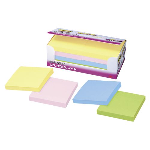 （まとめ買い）スリーエム ポストイットエコノパック 強粘着ノート 6541SS-K 00020023 〔×3〕【北海道・沖縄・離島配送不可】