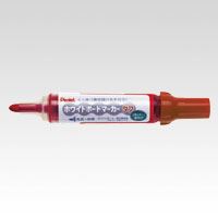 （まとめ買い）ぺんてる ホワイトボードマーカータフ 丸芯中字 赤 MW50M-B アカ 00051890 〔10本セット..