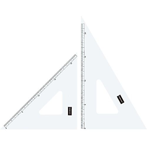 （まとめ買い）内田洋行 三角定規 30cmX3mm 目盛り付き 1-809-3003 00958384 〔×3〕【北海道・沖縄・離島配送不可】