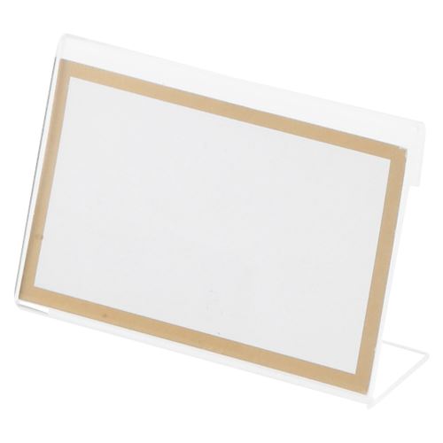 （まとめ買い）クラウン L型カード立アクリル製 CR-KD800-T 00006101 〔10個セット〕【北海道・沖縄・離島配送不可】