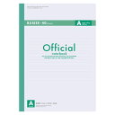 (まとめ買い)アピカ オフィシャルノート40枚 A罫 6A4F 00069259 〔10冊セット〕【北海道・沖縄・離島配送不可】