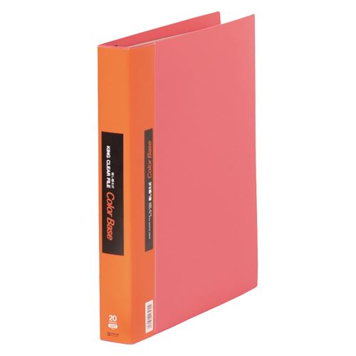 （まとめ買い）キングジム クリアーファイルカラーベース差替式 赤 139Wアカ 00011388 〔3冊セット〕【..