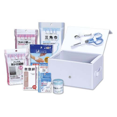 (まとめ買い)白十字 救急セット BOX型 142305 00066405 〔×3〕【北海道・沖縄・離島配送不可】