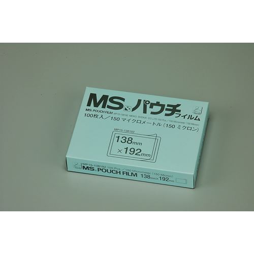 （まとめ買い）明光商会 MSパウチフィルム B6判 MP15-138192 00021072 〔×3〕【北海道・沖縄・離島配送不可】