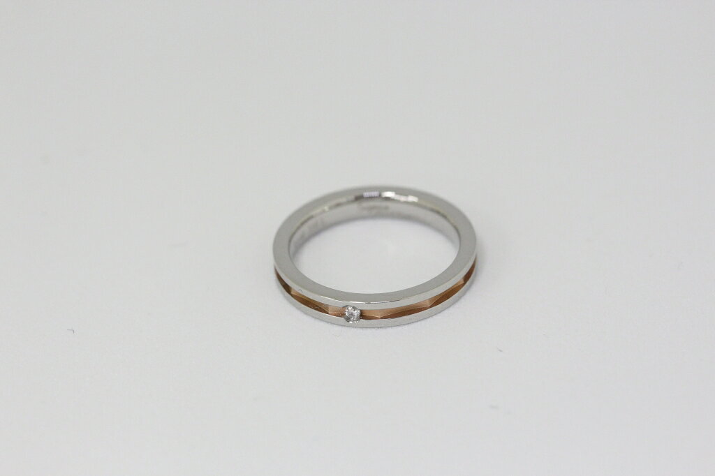 金属アレルギー対応 ノンアレルギー ステンレス316L ダイヤモンド メッセージ ペア リング 〔7号〕 PMS-021-07【北海道・沖縄・離島配送不可】