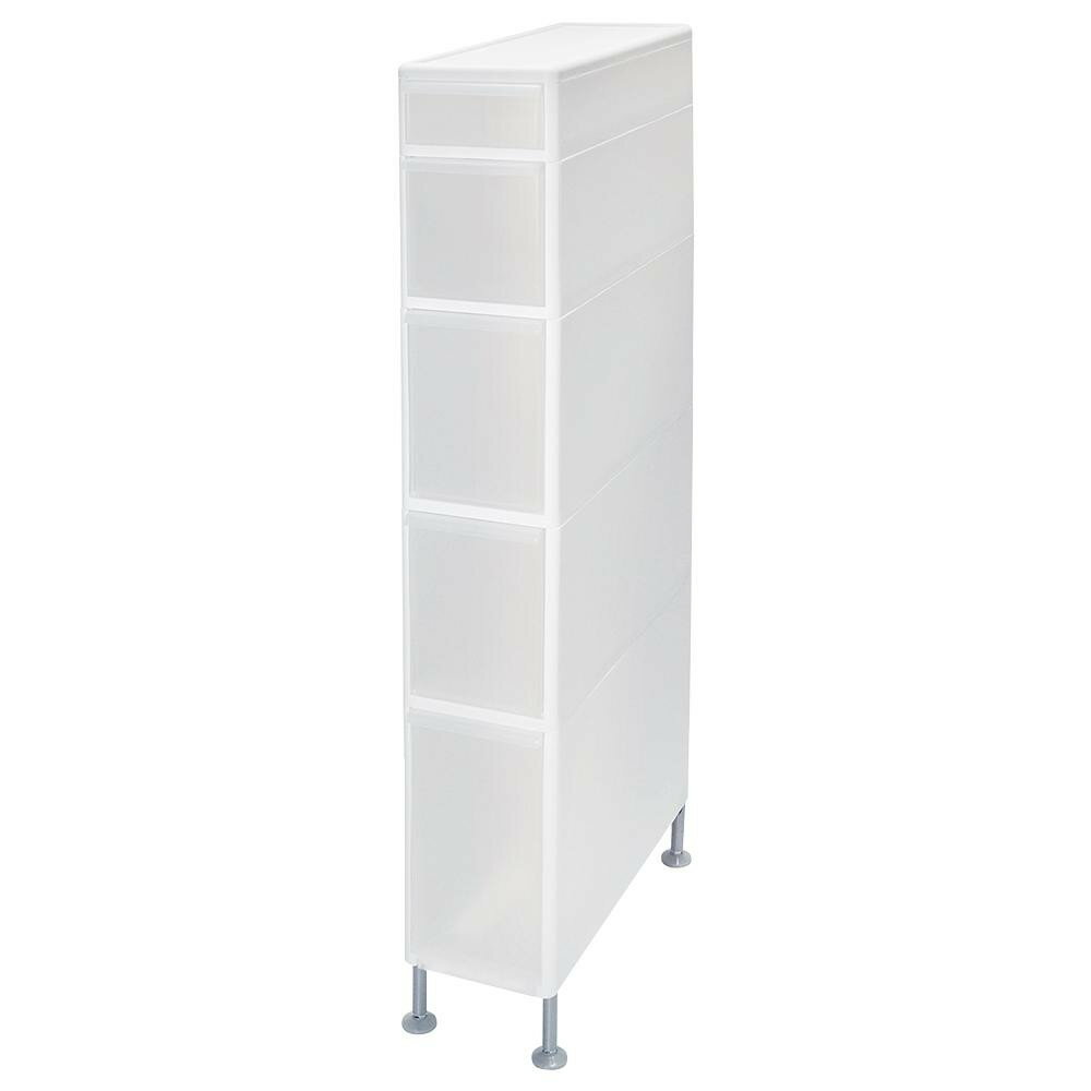 吉川国工業所　アジャスター付ストッカー　幅17cm　W・ホワイト　TS-10211A 【代引不可】【北海道・沖縄・離島配送不可】