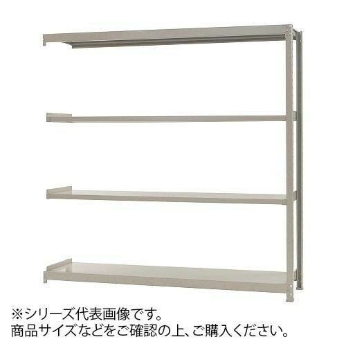 軽中量ラック　耐荷重200kgタイプ　連結　間口1500×奥行600×高さ2400mm　4段　アイボリー【代引不可】【北海道・沖縄・離島配送不可】